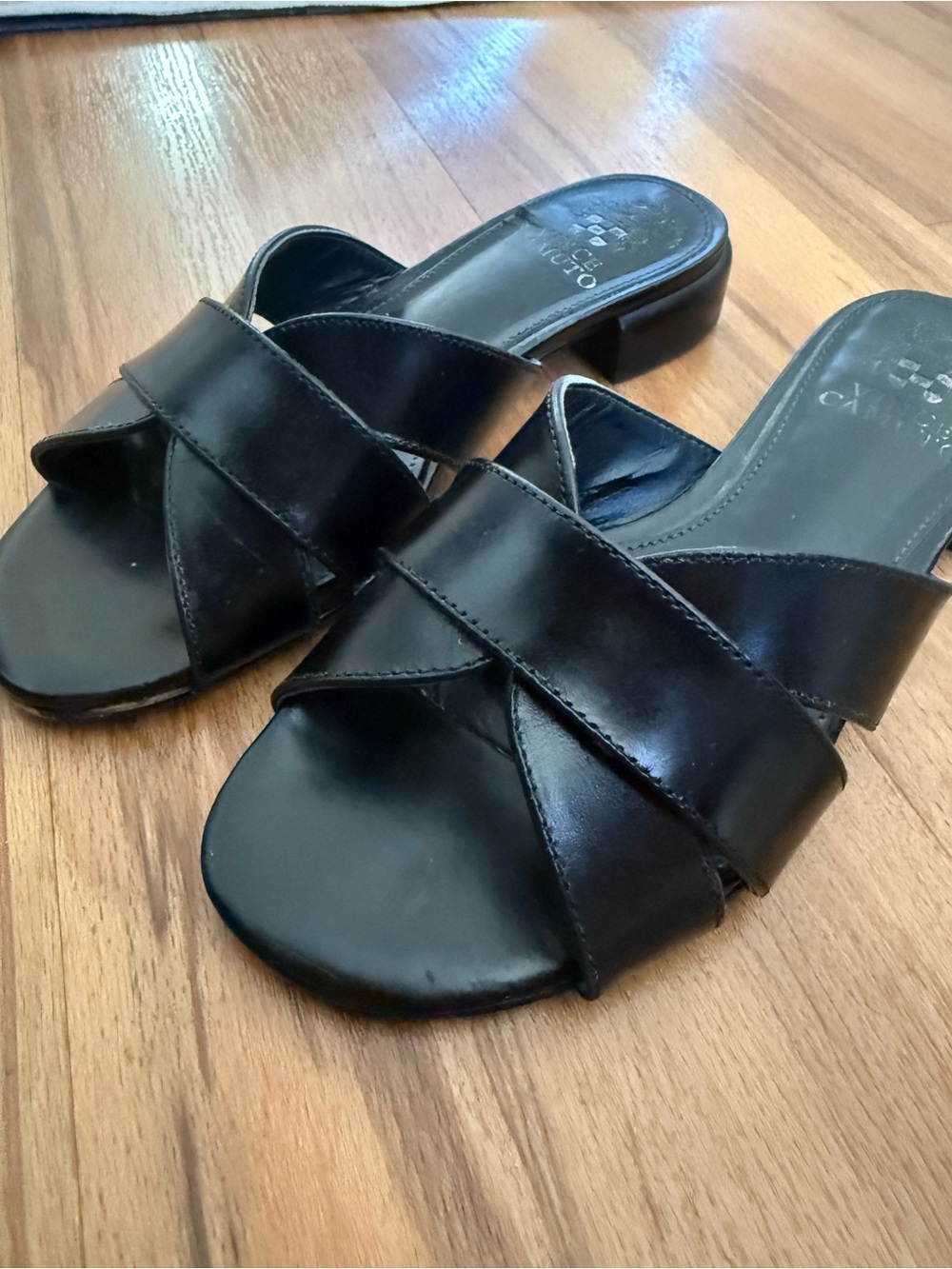 Vince Camuto Black Leather Sandals